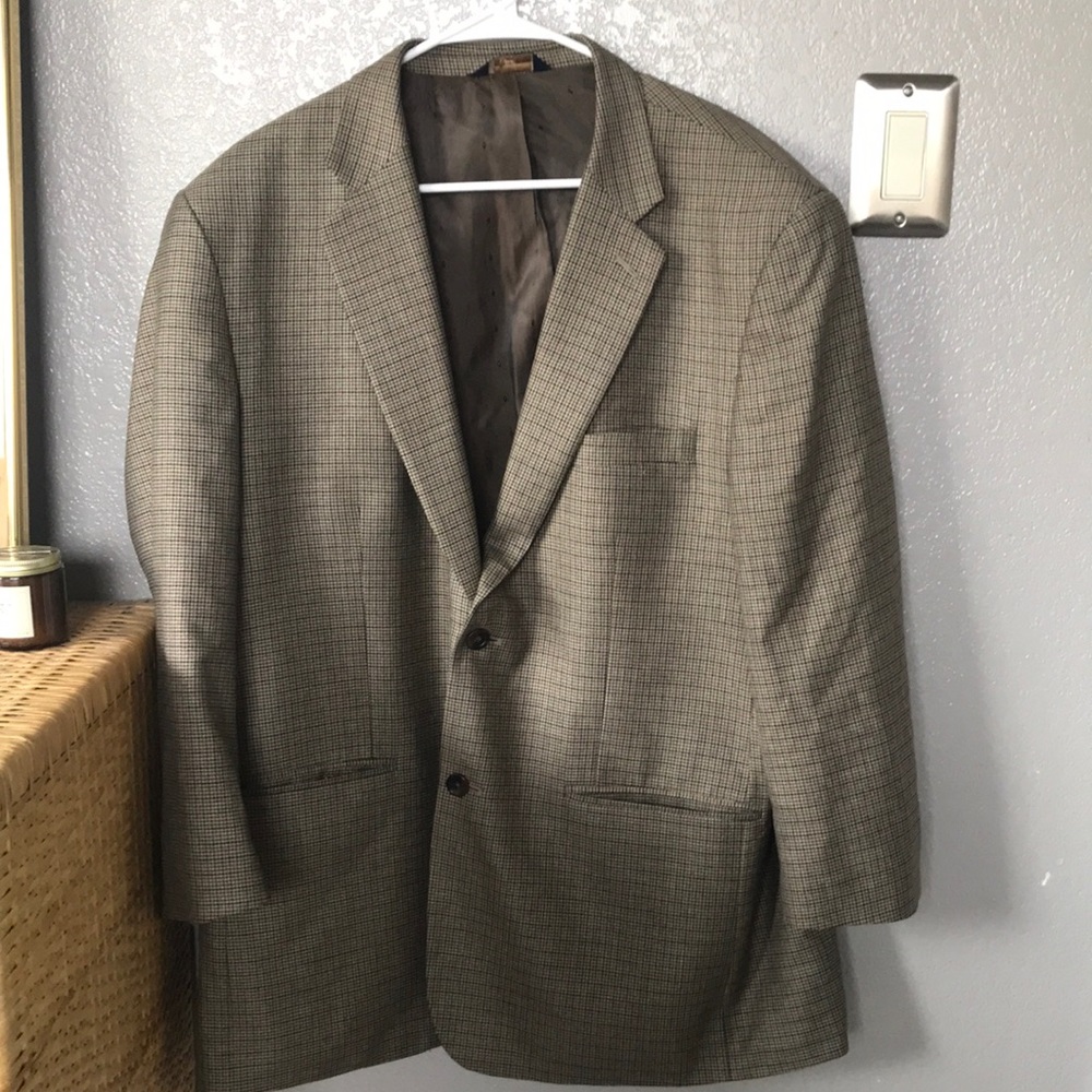 Joseph & Feiss Gold Houndstooth Blazer